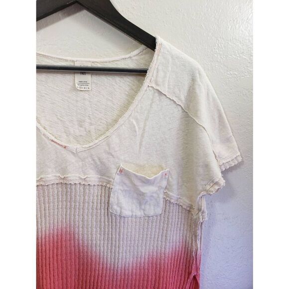 Free People Sundial Dip Dye Tee Thermal Tee size XS - Picture 12 of 13